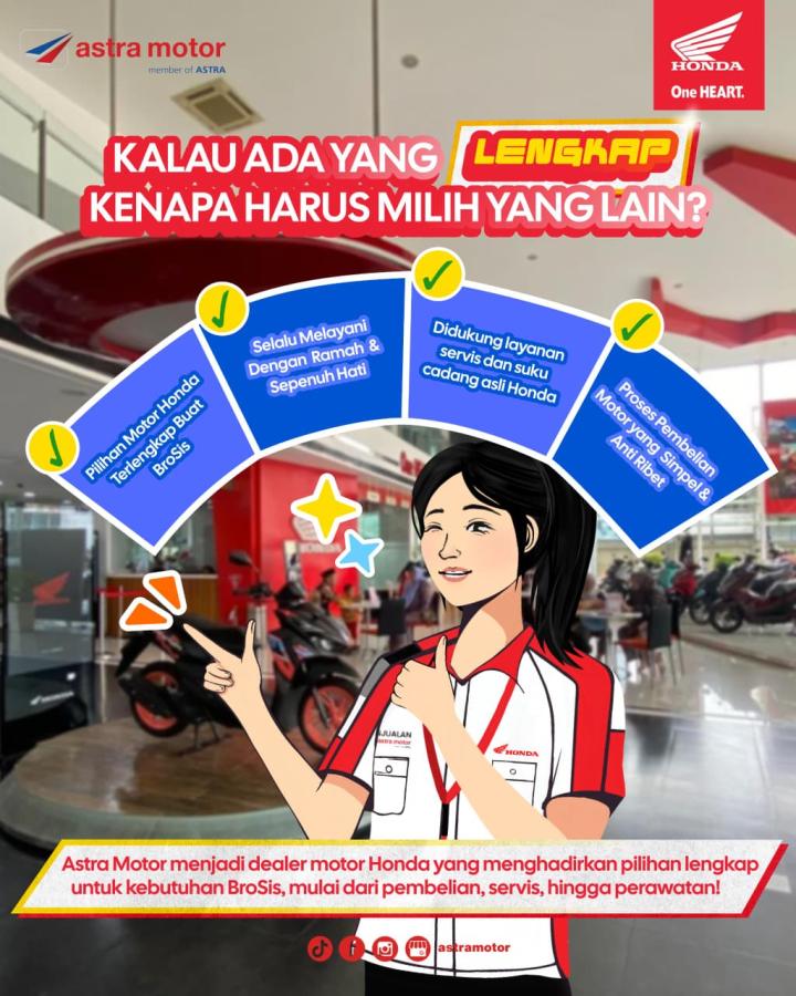 Komitmen Layanan Satu Atap, Astra Motor Natar Tegaskan Posisi Sebagai Dealer Honda Terlengkap dan Anti Ribet